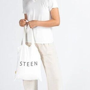 Luxury Bamboo Tote Bag - White